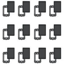 Kit 12 Placas Espelho Cega Preto 4x2 Fame Fosco Black 4068