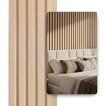 Kit 12 Placas Painel Ripado Carvalho Decorativo 45x16,9 WPC Revestimento Parede Sala Quarto