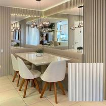 Kit 12 Placas Ripado 3D Sala Decorativo Parede PVC Painel