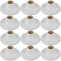 Kit 12 Plafon Branco 113 Com Soquete E-27 De Porcelana Redondo Kit 12 Plafon Branco 113 Com Soquete E-27 De Porcelana Redondo