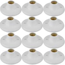 Kit 12 Plafon Soquete Encaixe Bocal E27 100w Branco Blumenau