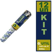 Kit 12 Plástico Filme PVC Transparente 12cmx70m Não Tóxico