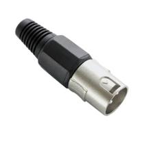 Kit 12 Plug Conector Xlr Canon Macho Preto Profissional