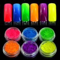Kit 12 Pó Acrilico Neon Florescente Unhas De Gel Brilha Kit 12 Pó Acrilico Neon Florescente Unhas De Gel Brilha