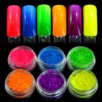 Kit 12 Pó Acrilico Neon Florescente Unhas De Gel Brilha Kit 12 Pó Acrilico Neon Florescente Unhas De Gel Brilha