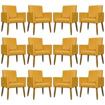 Kit 12 Poltronas Decorativas Para Sala Quarto Recepção Escritório Confortável Luxo Mari Suede Kit 12 Poltronas Decorativas Para Sala Quarto Recepção Escritório Confortável Luxo Mari Suede
