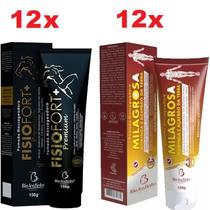 Kit 12 Pomada FisioFort Premium 150g + 12 Pomada Milagrosa