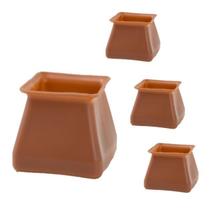 Kit 12 Ponteiras Quadradas De Silicone 3,5Cm A 4Cm Marrom