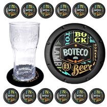 Kit 12 porta Copos Base de colocar Copos Estampada Lettering