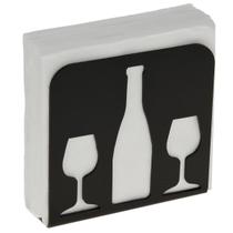Kit 12 Porta Guardanapo Decorativo Taça e Garrafa de Vinho Preto Acrílico Kit 12 Porta Guardanapo Decorativo Taça e Garrafa de Vinho Preto Acrílico
