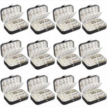 Kit 12 Porta Jóias Médio Portátil Viagem Estojo Colar Brinco Moeda Relógio Bijuteria 067 Kit 12 Porta Jóias Médio Portátil Viagem Estojo Colar Brinco Moeda Relógio Bijuteria 067