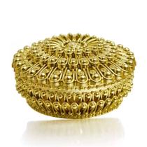 Kit 12 Porta Jóias Redondo Cromada Dourado De Enfeite Para Festa Lembrancinha Decoração