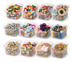 Kit 12 Porta Objetos Multiuso Pequeno Cristal Dello Kit 12 Porta Objetos Multiuso Pequeno Cristal Dello