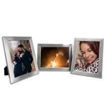 Kit 12 Porta Retratos Foto 15x20 Prata Alumínio Escovado Kit 12 Porta Retratos Foto 15x20 Prata Alumínio Escovado
