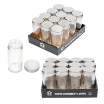 Kit 12 Porta Tempero (S) Condimentos Potes Inox 80Ml