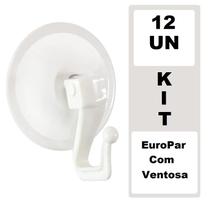 Kit 12 Porta Toalha Cabide com Ventosa Gancho Plástico