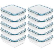 Kit 12 Pote De Vidro Com Tampa Hermética 640ml 17,5x13x5,6