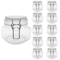 Kit 12 Pote Hermético De Vidro C/ Trava Silicone E Vedação 500ml