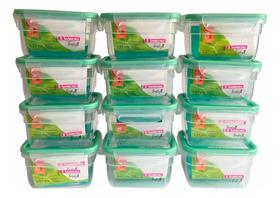 Kit 12 Pote Hermético Para Mantimentos Trava Freshy Sanremo 537ml