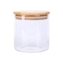 Kit 12 Pote Mantimento Vidro Borossilicato Hermético Tampa Bambu Tempero 300ml