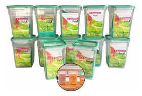 Kit 12 Pote Multiuso Freshy Plástico Freezer Sanremo Sr1760 1,4 L