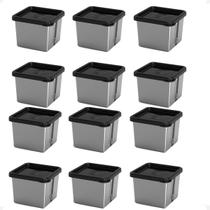 Kit 12 Pote para Alimentos 430ml Metallic C/ Tampa Bpa Free