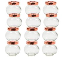 Kit 12 Potes 180ml Vidro Potinho Porta Tempero e Condimentos Primeira Linha