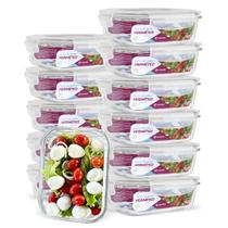 Kit 12 Potes 640ml Vidro Retangular (caixa Master) Hermético Kit 12 Potes 640ml Vidro Retangular (caixa Master) Hermético