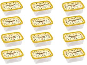 Kit 12 Potes 750Ml Para Marmitas Dietas Freezer e Microondas
