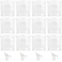 Kit 12 Potes Acrílico Quadrado c/ Tampa 7,4l + Conchas 300ml