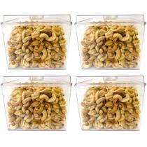 Kit 12 Potes Acrílico Quadrado com Tampa 3,3 Litros