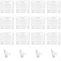 Kit 12 Potes Acrílico Quadrado com Tampa 3,3l+ Conchas 100ml Kit 12 Potes Acrílico Quadrado com Tampa 3,3l+ Conchas 100ml