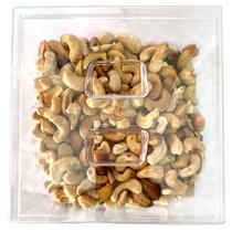 Kit 12 Potes Acrílico Quadrado com Tampa 3,3l+ Conchas 300ml