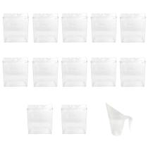 Kit 12 Potes Acrílico Retangular c/Tampa 1,5l+ Conchas 300ml