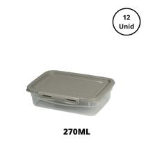 Kit 12 Potes Com Tampa e Trava 270Ml Baixo Camurça (Terminar) Kit 12 Potes Com Tampa e Trava 270Ml Baixo Camurça (Terminar)