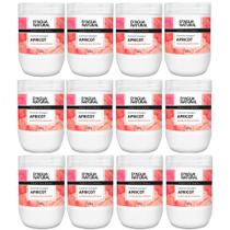 Kit 12 Potes Cremes de Massagem Dagua Natural Apricot 650g Hidratação Intensa