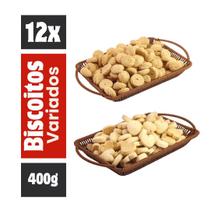 KIT 12 Potes de Biscoito Amanteigado Segredos de Minas 400g