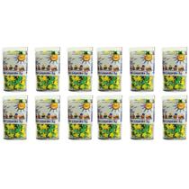Kit 12 Potes de Lantejoulas Estrelinhas Metalizadas Brasil Verde e Amarelo 3g - Lantecor