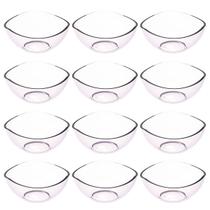 Kit 12 Potes de Sobremesa Doces Transparente 265ml Plástico Crippa Restaurante Hotel