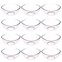 Kit 12 Potes de Sobremesa Doces Transparente 265ml Plástico Crippa Restaurante Hotel