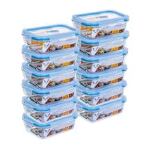 Kit 12 potes Hermeticos 640ml Azul GATO PANDA IMPORT Kit 12 potes Hermeticos 640ml Azul GATO PANDA IMPORT