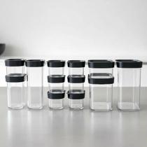 Kit 12 Potes Herméticos de Acrílico para Mantimentos e Condimentos