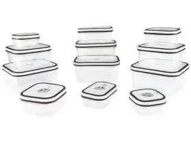 Kit 12 Potes Herméticos Electrolux com Tampa Organização e Armazenamento de Alimentos Kit 12 Potes Herméticos Electrolux com Tampa Organização e Armazenamento de Alimentos