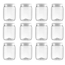 Kit 12 Potes Plástico Bandeirante Cristal Mantimento 1 Litro Kit 12 Potes Plástico Bandeirante Cristal Mantimento 1 Litro