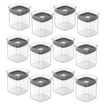 Kit 12 Potes Porta Temperos 150ml Herméticos Empilháveis OU Block Modular Organizador Cozinha condimentos Vedação com Silicone