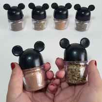 Kit 12 Potes Preto Para Lembrancinha de Aniversário e Festas