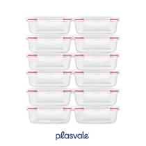 Kit 12 Potes Vidro 640ml Hermético Marmita Forno Refratário