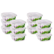 kit 12 Potes Vidro Tampa Hermética Quadrado 320ml Papinha - QUALITY HOUSE kit 12 Potes Vidro Tampa Hermética Quadrado 320ml Papinha - QUALITY HOUSE