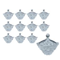 Kit 12 Potiche Baleiro Bomboniere de Vidro Doces Com Tampa Decorativo 245ml Kit 12 Potiche Baleiro Bomboniere de Vidro Doces Com Tampa Decorativo 245ml
