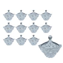 Kit 12 Potiche Baleiro Bomboniere Vidro Doces Tampa 245Ml Kit 12 Potiche Baleiro Bomboniere Vidro Doces Tampa 245Ml